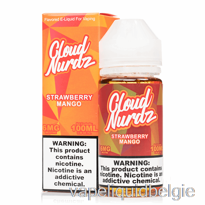 Vape Vloeistof Aardbei Mango - Wolk Nurdz - 100ml 0mg